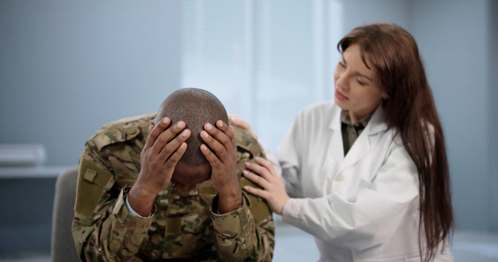 A mental health professional discussing treatment options for severe OCD with a patient